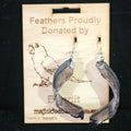 Bandit Sun Conure Feather Earrings | Handmade Parrot Feather Jewellery | MF-ER-1007