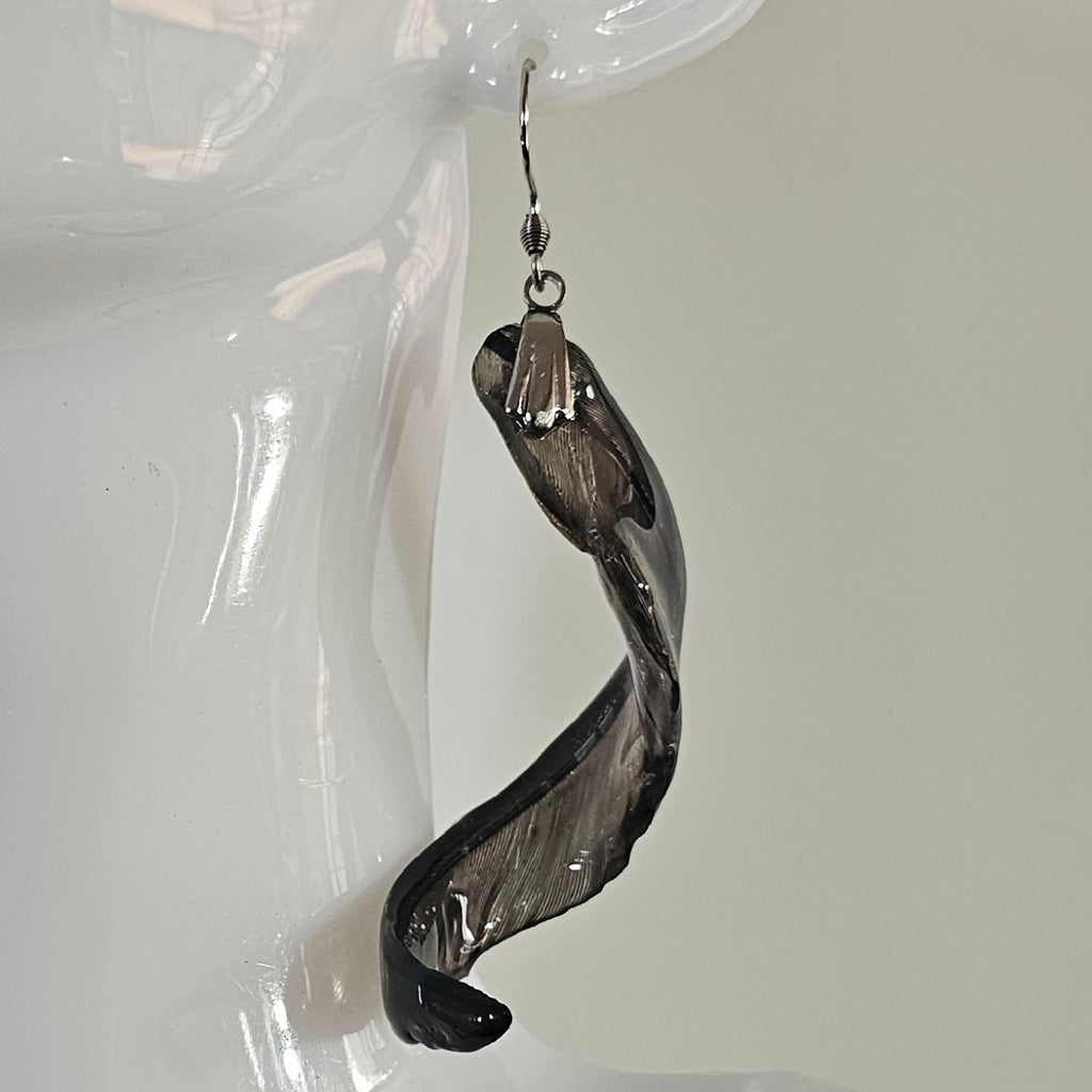 Bandit Sun Conure Feather Earrings | Handmade Parrot Feather Jewellery | MF-ER-1007