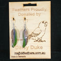 Daisy Duke Jenday Conure Feather Earrings | Handmade Parrot Feather Jewellery | MF-ER-1010