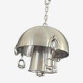 A bird safe welded stainless steel bell chain with a dome-shaped top