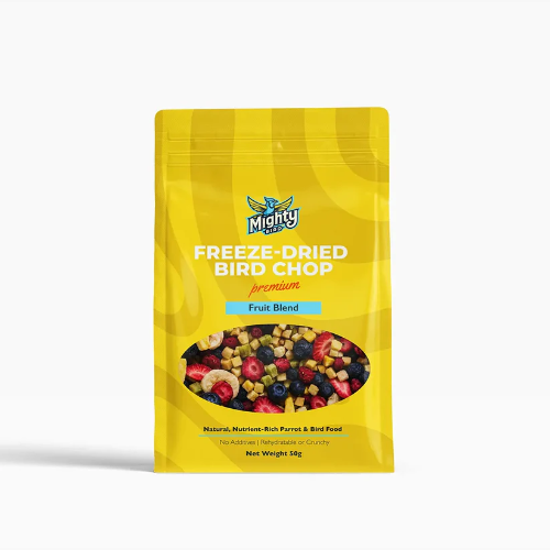 Mighty Bird Freeze-Dried Bird Chop premium Fruit Blend bird food 50g