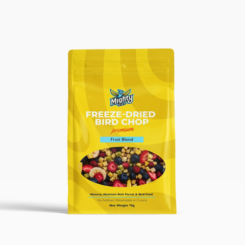 Mighty Bird Freeze-Dried Bird Chop premium Fruit Blend bird food 70g