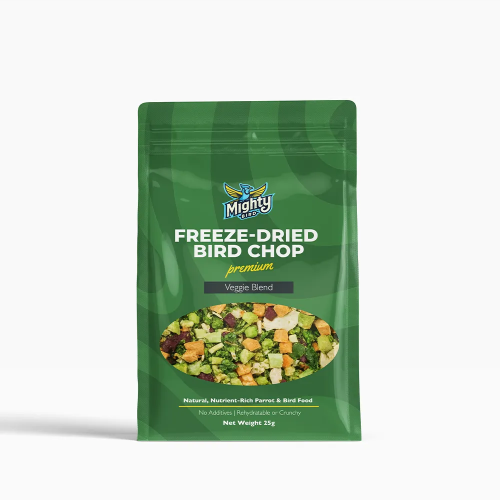 Mighty Bird Freeze-Dried Bird Chop premium Veggie Blend bird food 25g