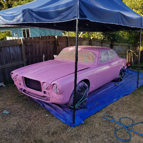 The "Pink Panther" TasBash car painted pink