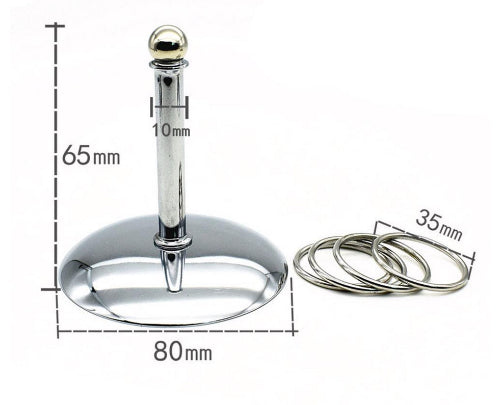 Small bird safe ring toss game with measurements