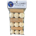A packaged bird safe set of Sola balls and logs